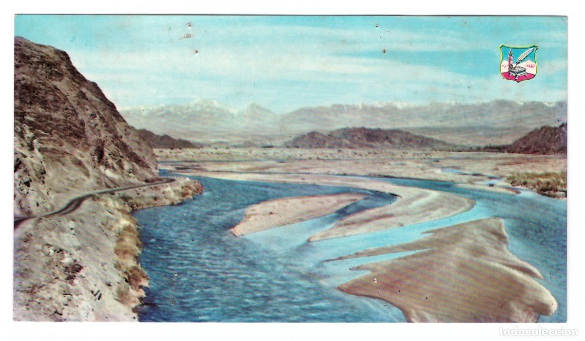 Postcards: ARGENTINA &bull; SAN JUAN &bull; CAMINO A CALINGASTA - RIO CALINGASTA DESDE LA CUESTA DEL TAMBOLAR