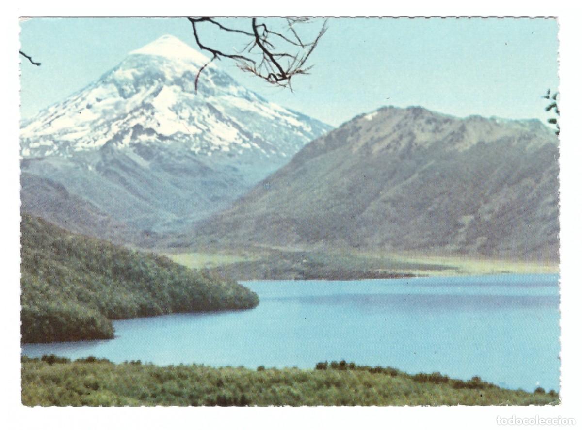 Cartoline: ARGENTINA &bull; PARQUE NACIONAL LANIN &bull; LAGO HUECHULAUFQUEN Y VOLCAN LANIN