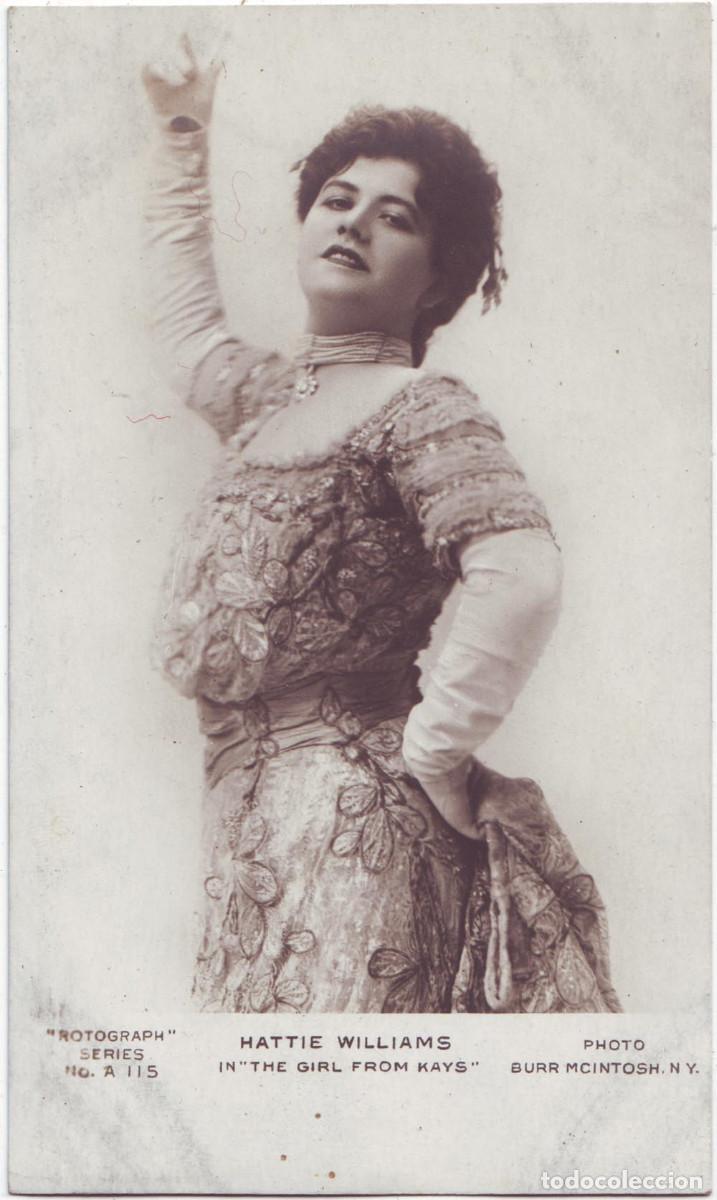 Postcards: A 115 WILLIAMS. Hattie. In The Girl from Kays_Rotograph; A 115. Photo Burr McIntosh