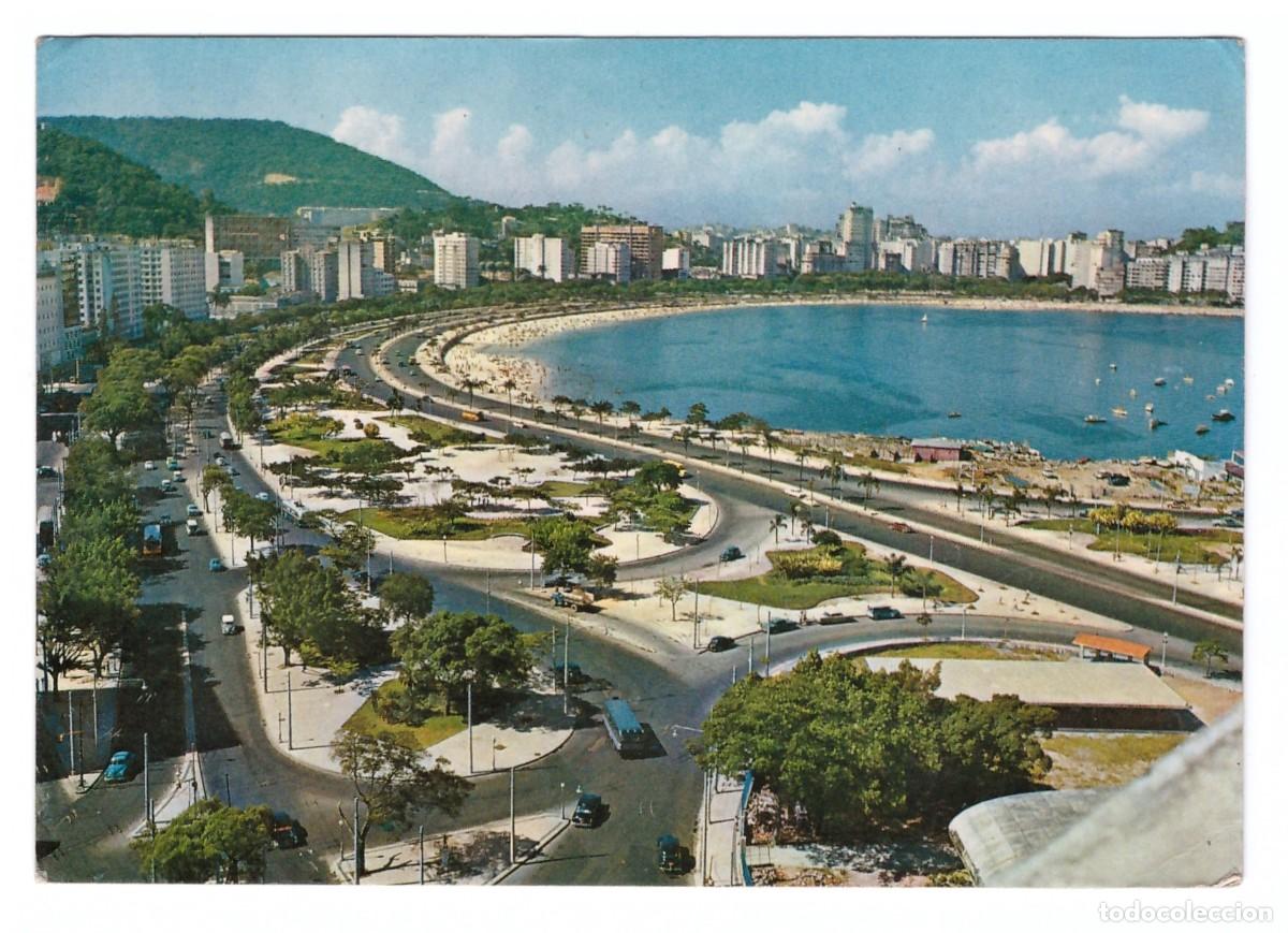 Postais: BRASIL &bull; RIO DE JANEIRO - GB &bull; PRAIA DO BOTAFOGO E AVENIDA BEIRA MAR