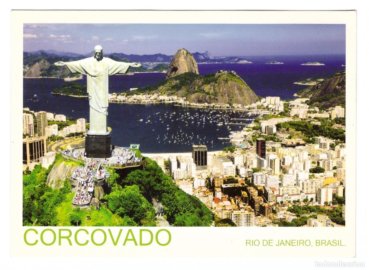 Postais: BRASIL &bull; RIO DE JANEIRO - RJ &bull; FUS&Atilde;O DIGITAL DE IMAGENS - CORCOVADO