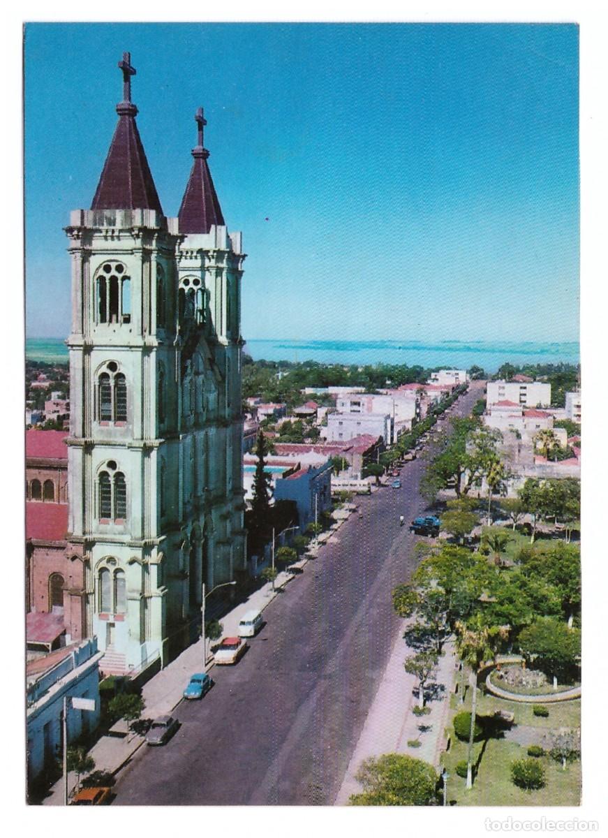 Postkarten: BRASIL &bull; URUGUAIANA - RIO GRANDE DO SUL &bull; RUA SANT'ANA E CATEDRAL METROPOLITANA
