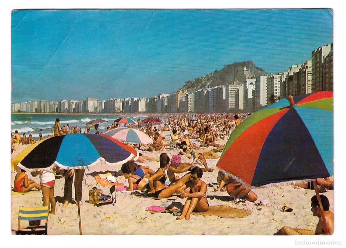 Postkarten: BRASIL &bull; RIO DE JANEIRO - GB &bull; PRAIA DE COPACABANA COM BANHISTAS