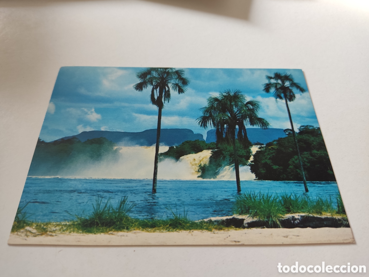 Cartes Postales: Postal salto hacha con auyantepuy, Canaima