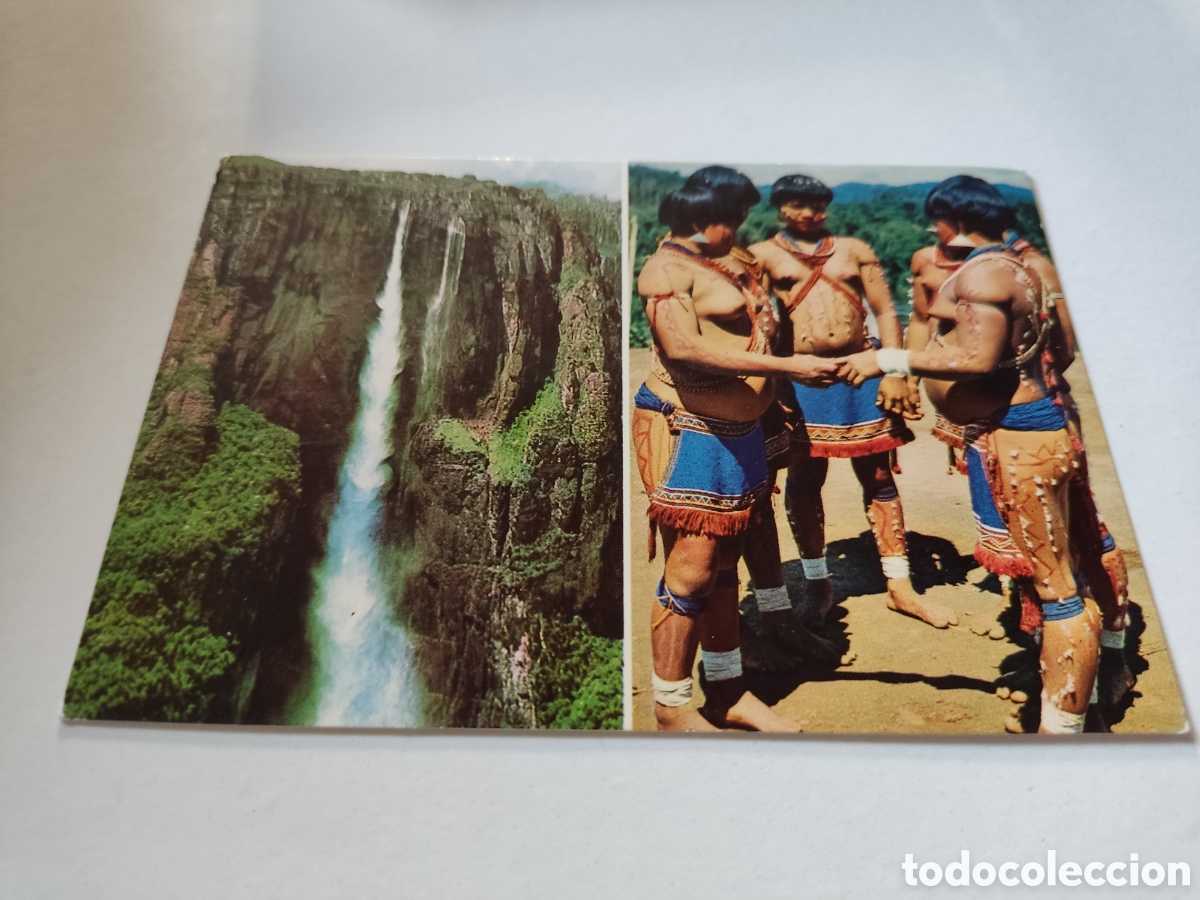 Cartoline: Postal salto &Aacute;ngel,indios