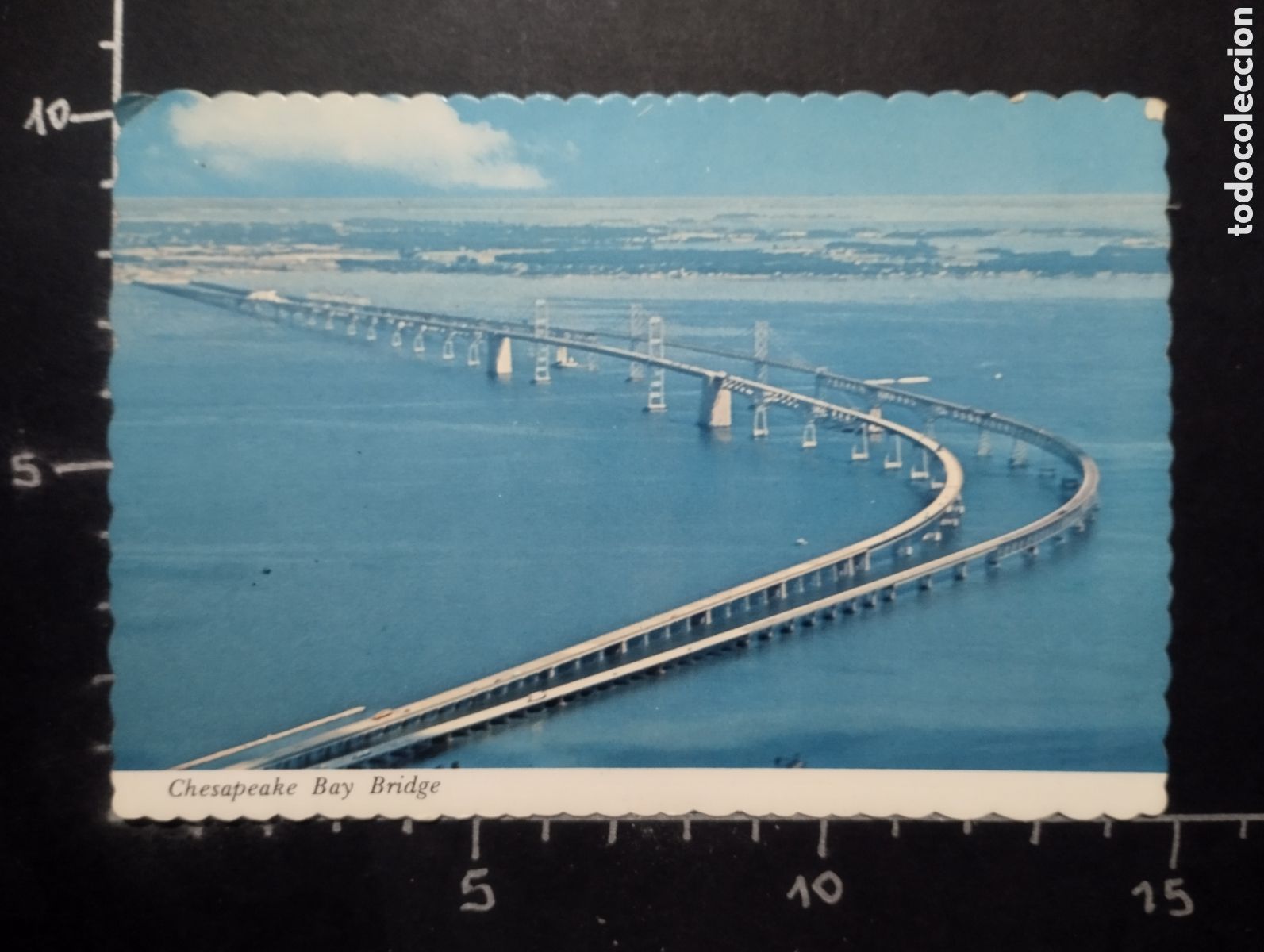 Postales: POSTAL. ESTADOS UNIDOS - CHESAPEAKE BAY BRIDGE. MARYLAND. PHOTO D. E. TRAUB