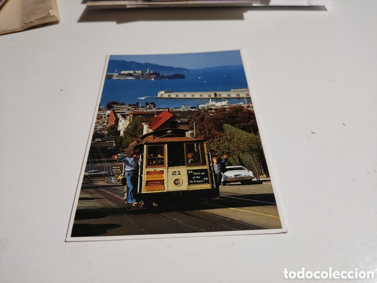 Postais: Postal San Francisco, Alcatraz, tranv&iacute;a
