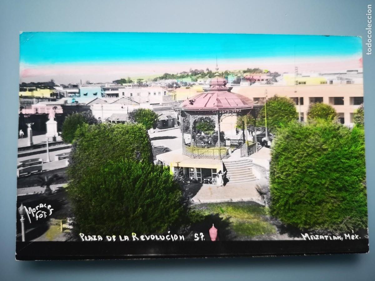 Postales: POSTAL TEMA QUIOSCO KIOSKO TEMPLETE DE MUSICA MAZATLAN PLAZA LA REVOLUCION MEXICO PERFECTA CONSERVAC