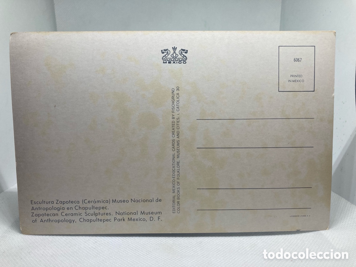 Postales: POSTAL MUSEO NACIONAL DE MEXICO 1978 - Foto 2