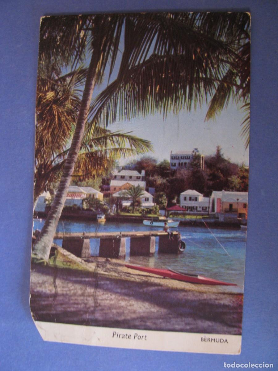 Postales: POSTAL DE BERMUDA. PIRATE PORT. CIRCULADA 1954. - Foto 1