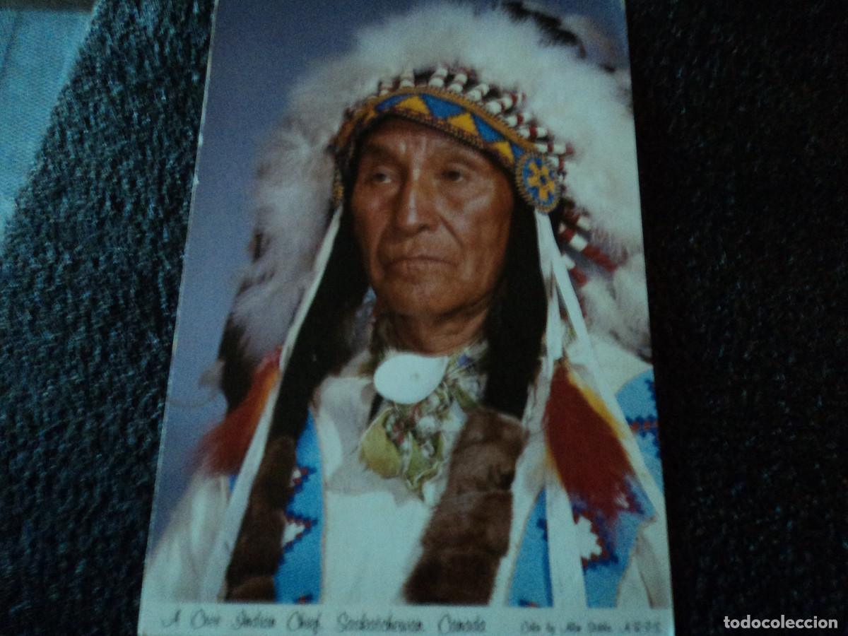 Cartoline: cree indian Chief saskatchewan, canada, circulada