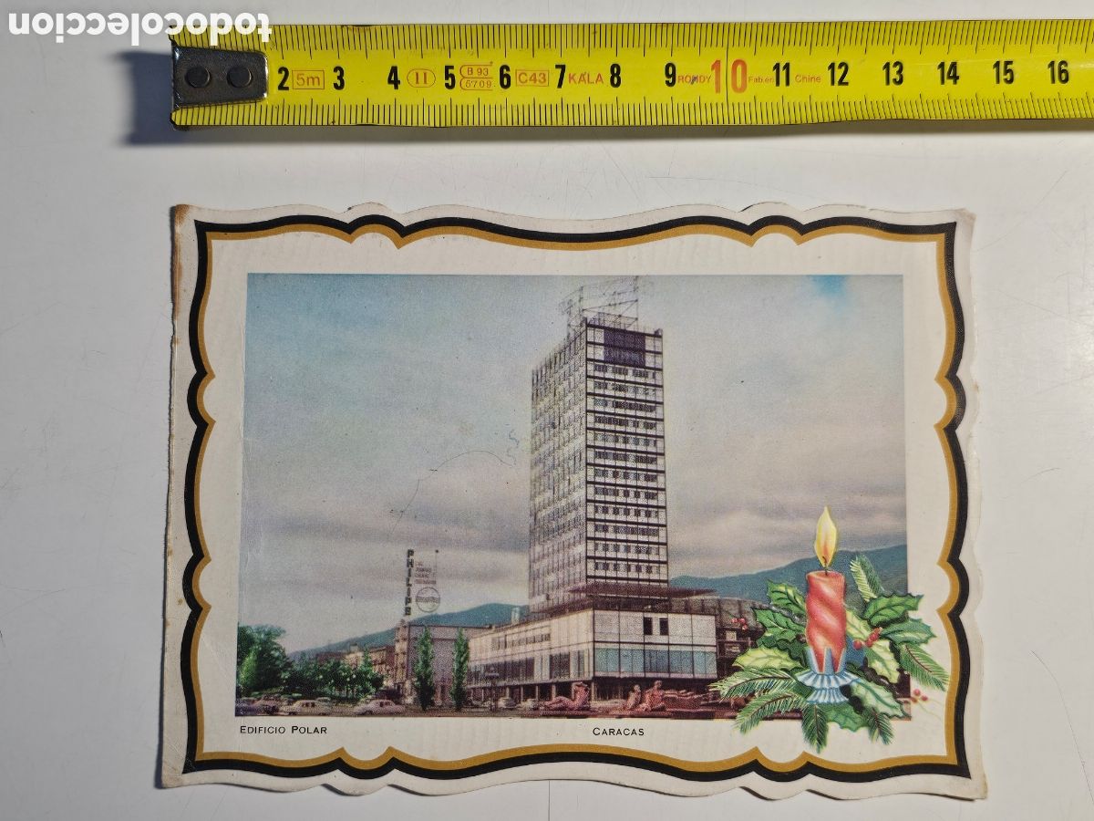 Postales: Postal troquelada de Caracas, Venezuela edificio Polar. - Foto 3