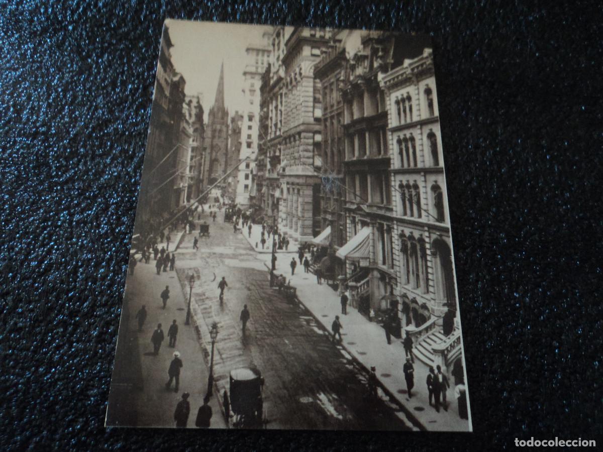 Cartoline: wall st. looking west from pearl st. toward trinity church on broadway, 1898, reditada 1976