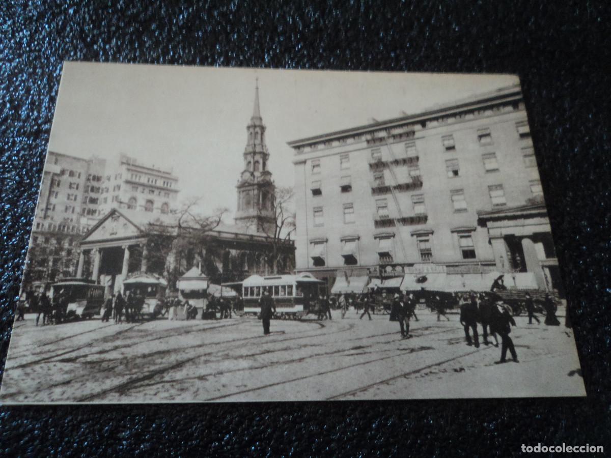 Cartoline: st. paul&acute;s chapel and the astor house 1892, reditada 1976