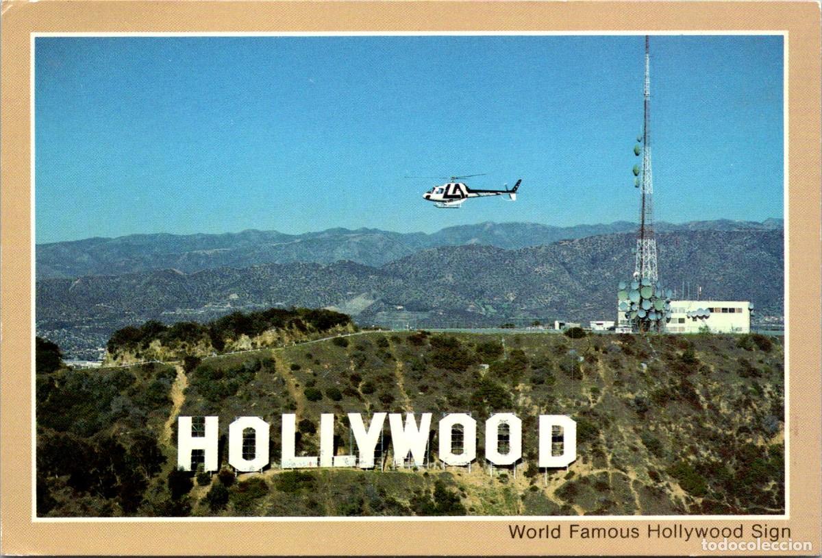 Cartoline: EUA - Greetings from Hollywood - 152x102mm - Helic&oacute;ptero
