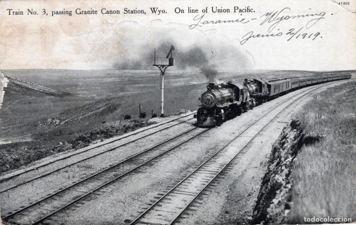 Cartoline: FERROCARRIL. GRANITE CANON STATI&Oacute;N. USA 1919