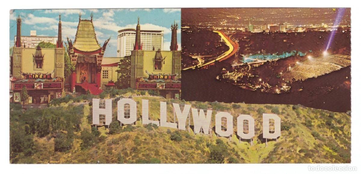 Cartoline: LOS ANGELES (ESTADOS UNIDOS) // CHINESE THEATRE - HOLLYWOOD BOWL - HOLLYWOOD HILLS SIGN // A&Ntilde;O 1979