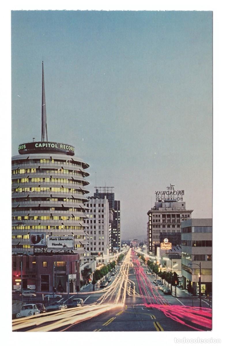 Cartoline: LOS ANGELES (ESTADOS UNIDOS) // HOLLYWOOD - WORLD FAMED VINE STREET AT NIGHT // A&Ntilde;O 1979