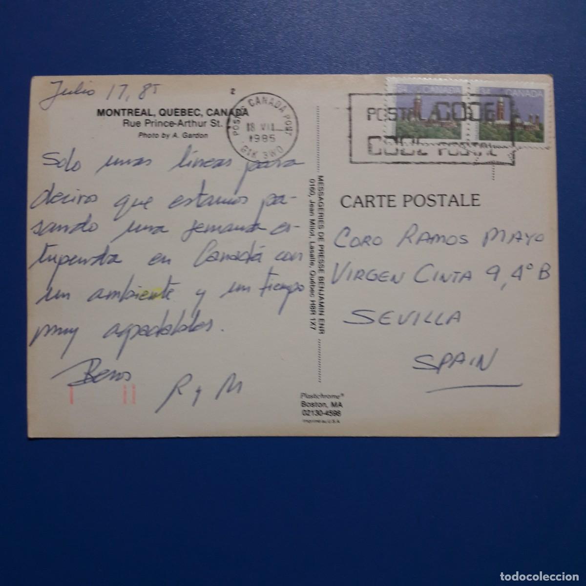 Postales: Postal Canada Montreal Quebec 1985 - Foto 2