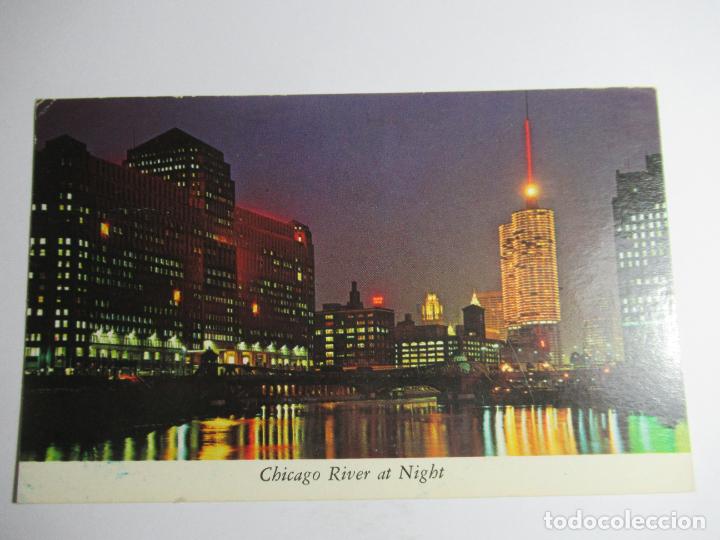 Postales: Chicago - River at Night - Circulada - Foto 1
