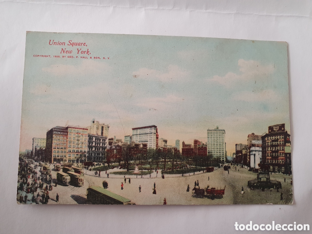 Postales: Postal coloreada. Uni&oacute;n Square. NY. (L2) - Foto 1