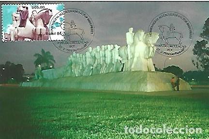 Cartoline: Brasil & Maxima, Homenaje al Escultor Victor Brecheret, Monumento a las Banderas, Sao Paulo 1984 88