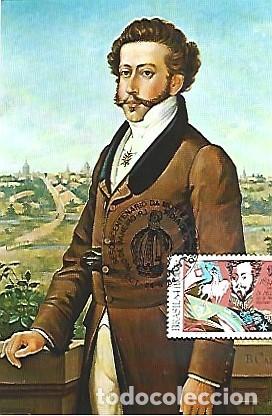 Cartoline: Brasil & Maxmai, D. Pedro I, &Oacute;leo de Benedito Calixto, Museo Paulista de la USP, R&iacute;o de Janeiro 1984