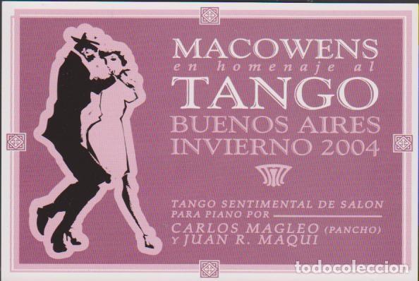 Cartoline: postal publicidad MACOWENS TANGO BUENOS AIRES INVIERNO 2004 ARGENTINA POST CARD