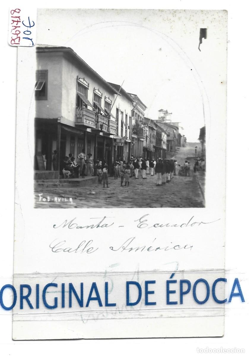 Postcards: (PS-64718)POSTAL FOTOGRAFICA DE ECUADOR-MANTA.CALLE AMERICA