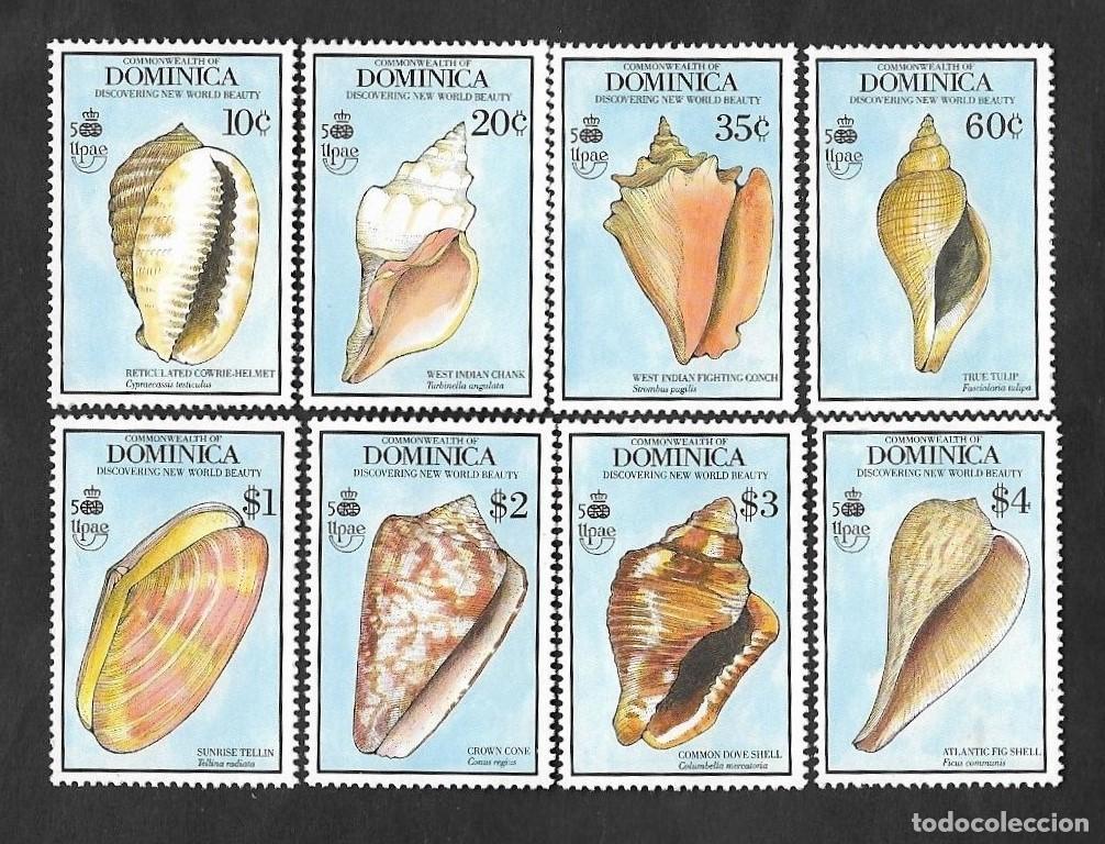 Postcards: SD)1990 DOMINICA FROM THE AMERICA UPAEP SERIES, 5TH CENTENARY OF THE DISCOVERY OF AMERICA, SEA SHEL