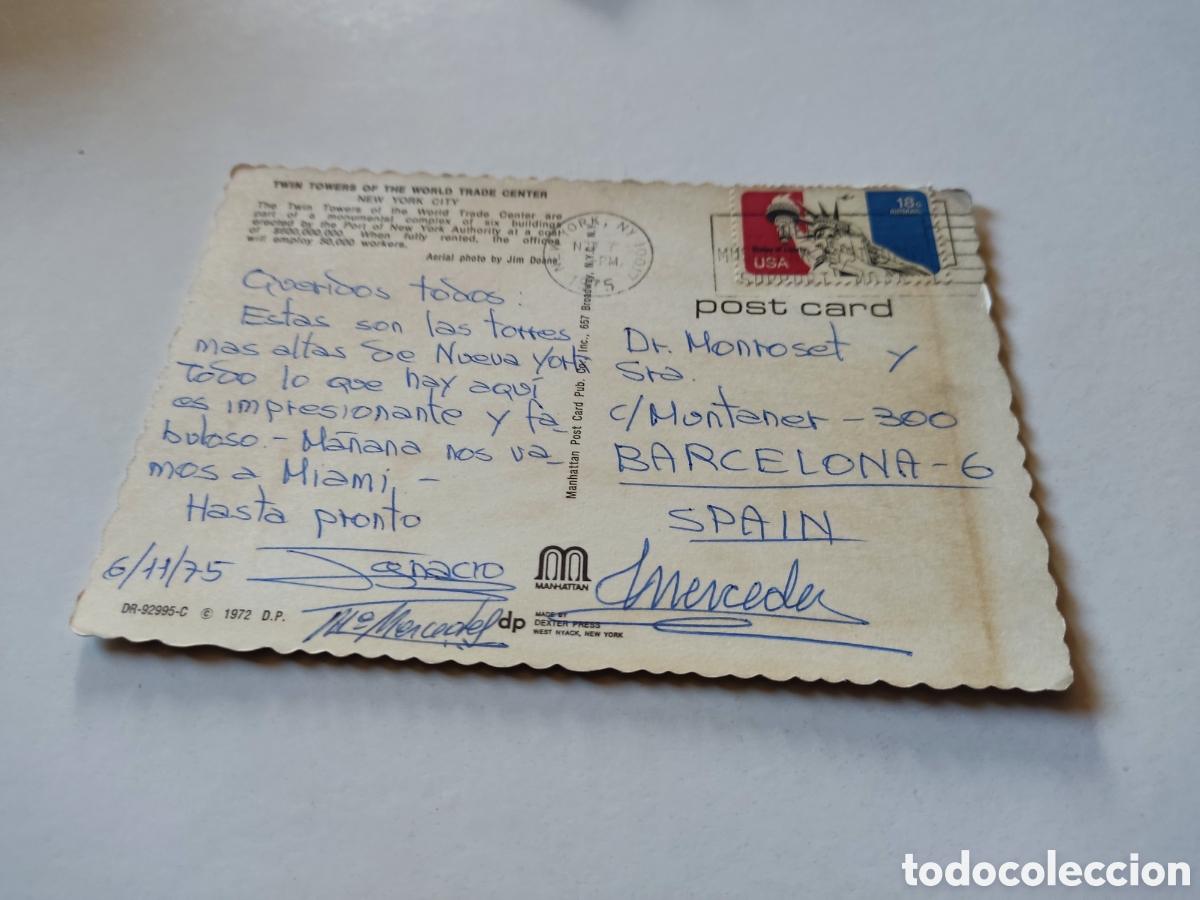 Postales: Postal New York Torres Gemelas - Foto 2