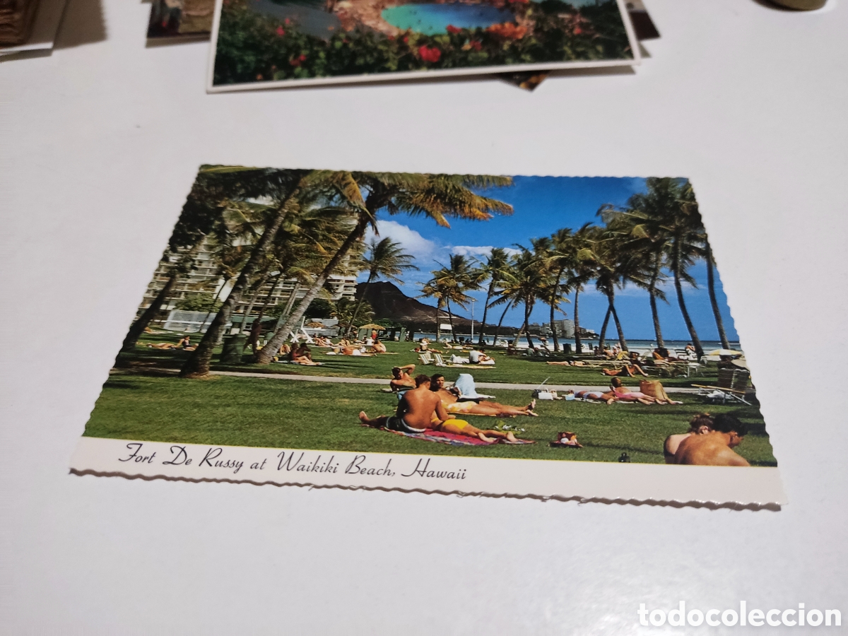 Postcards: Postal fort de russy at Waikiki playa Hawaii