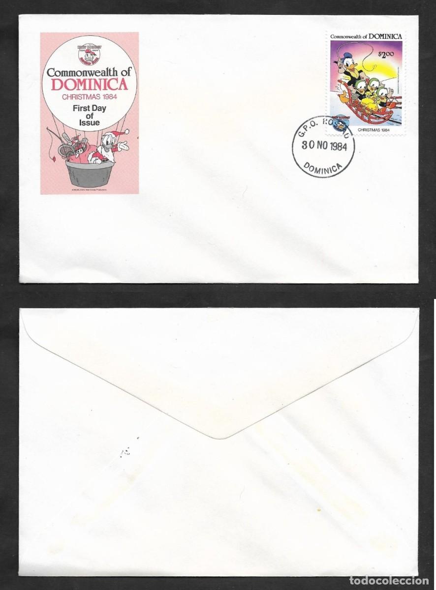 Postales: SD)1984 DOMINICA ON THE FIRST DAY, FROM THE CHRISTMAS SERIES, DISNEY, XF