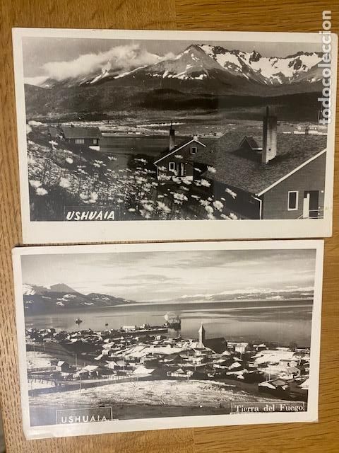 Postais: Ushuaia. Tierra del fuego .Argentina. Dos foto-postales en B/N. Sin escribir
