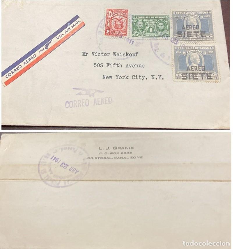 Postcards: D)1941, PANAMA, LETTER CIRCULATED TO NEW YORK, AIR MAIL, WITH STAMPS NEW CONSTITUTION, FIGHT AGAINST