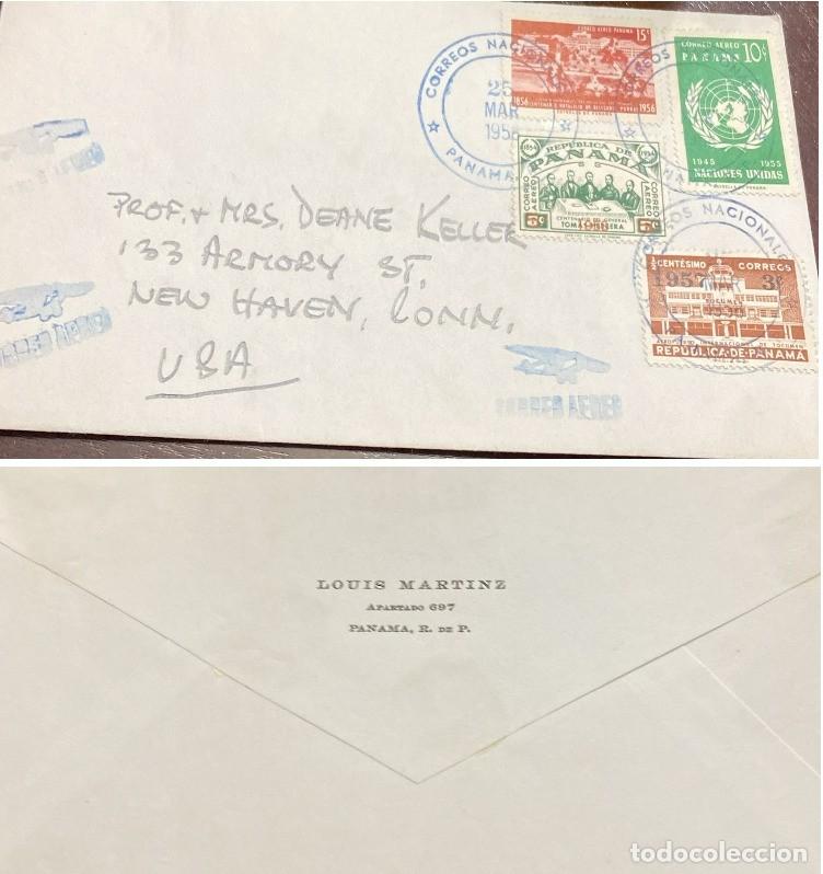 Postcards: D)1958, PANAMA, LETTER CIRCULATED TO NEW YORK, AIR MAIL, WITH STAMPS CENTENARY OF THE BIRTH OF THE L