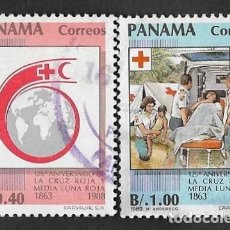 Postales: SE)1988 PANAMA 154TH ANNIVERSARY OF THE RED CROSS AND RED CRESCENT, 2 USED STAMPS