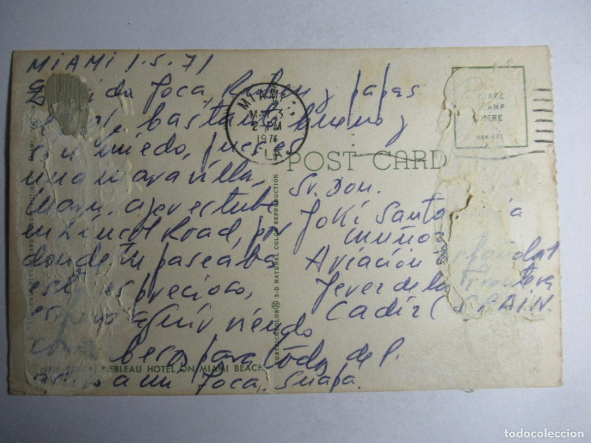 Postales: Miami Beach - Postal deteriorada - Foto 2