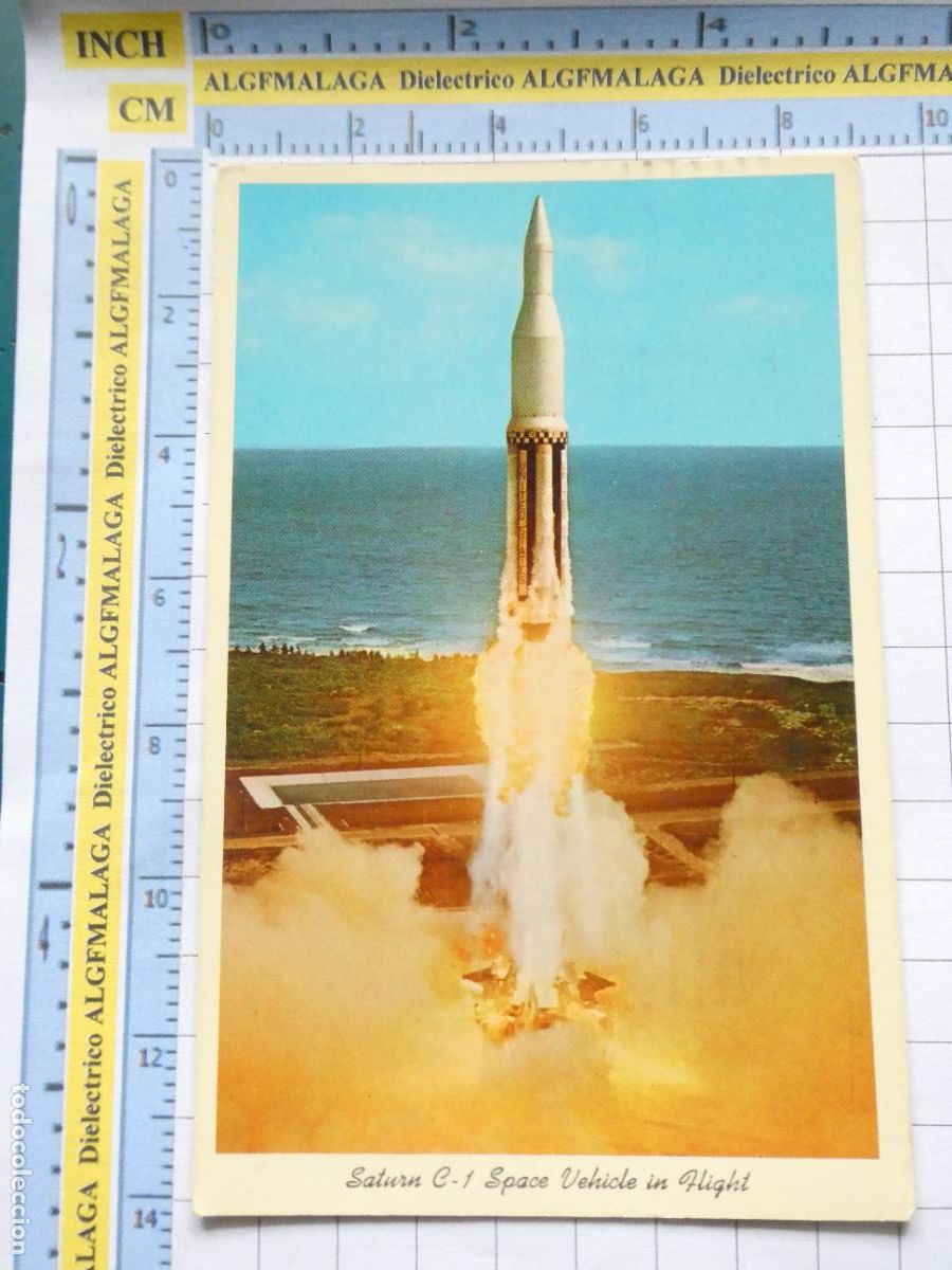 Postales: POSTAL DE ESTADOS UNIDOS. AERONA&Uacute;TICA SATURN C1 SPACE VEHICLE CABO CA&Ntilde;AVERAL FLORIDA. 2997