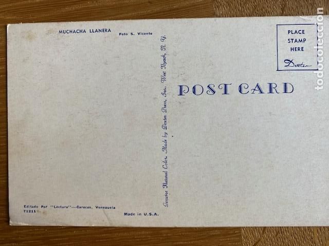 Postales: Venezuela. Muchacha Llanera. Postal sin circular - Foto 2
