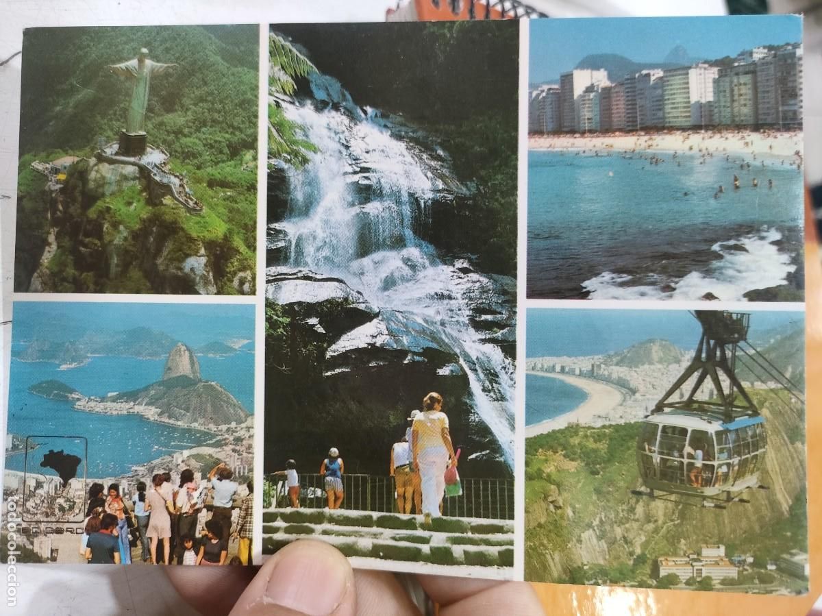 Cartes Postales: Postal BRASIL Rio de Janeiro VISTA AEREA Cristo Redentor 1982 circulada