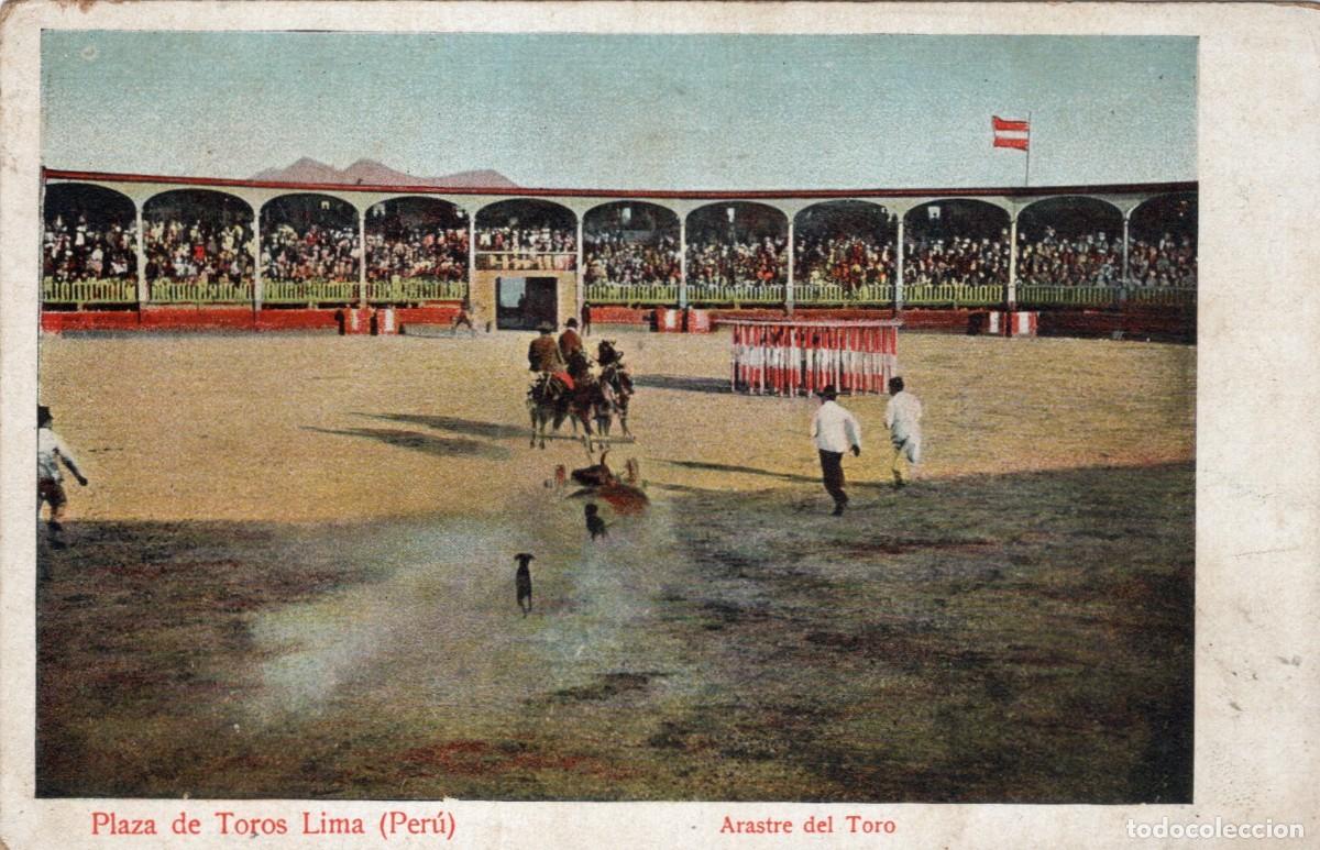 Postales: PERU. LIMA. PLAZA DE TOROS. ARRASTRE - Foto 1