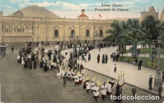 Postales: PER&Uacute;. LIMA. PROCESI&Oacute;N DEL CORPUS - Foto 1