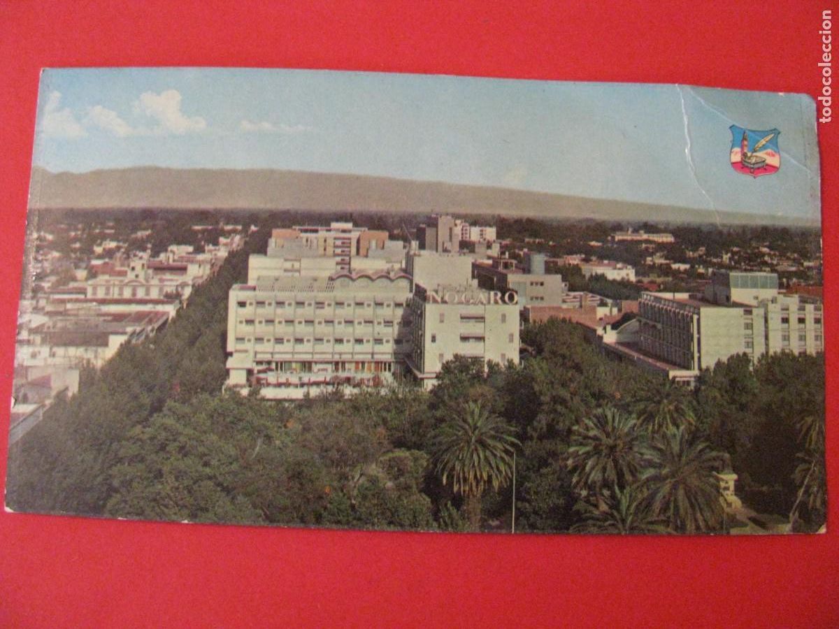Cartes Postales: POSTAL DE ARGENTINA. SAN JUAN. VISTA PANORAMICA DE LA CIUDAD Y PLAZA 25 DE MAYO.