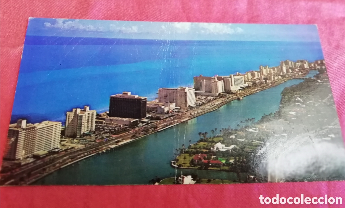 Postais: Postal MT701 Hotel Row Between Indian Creek and the Atlantic Ocean, Miami Beach, Florida