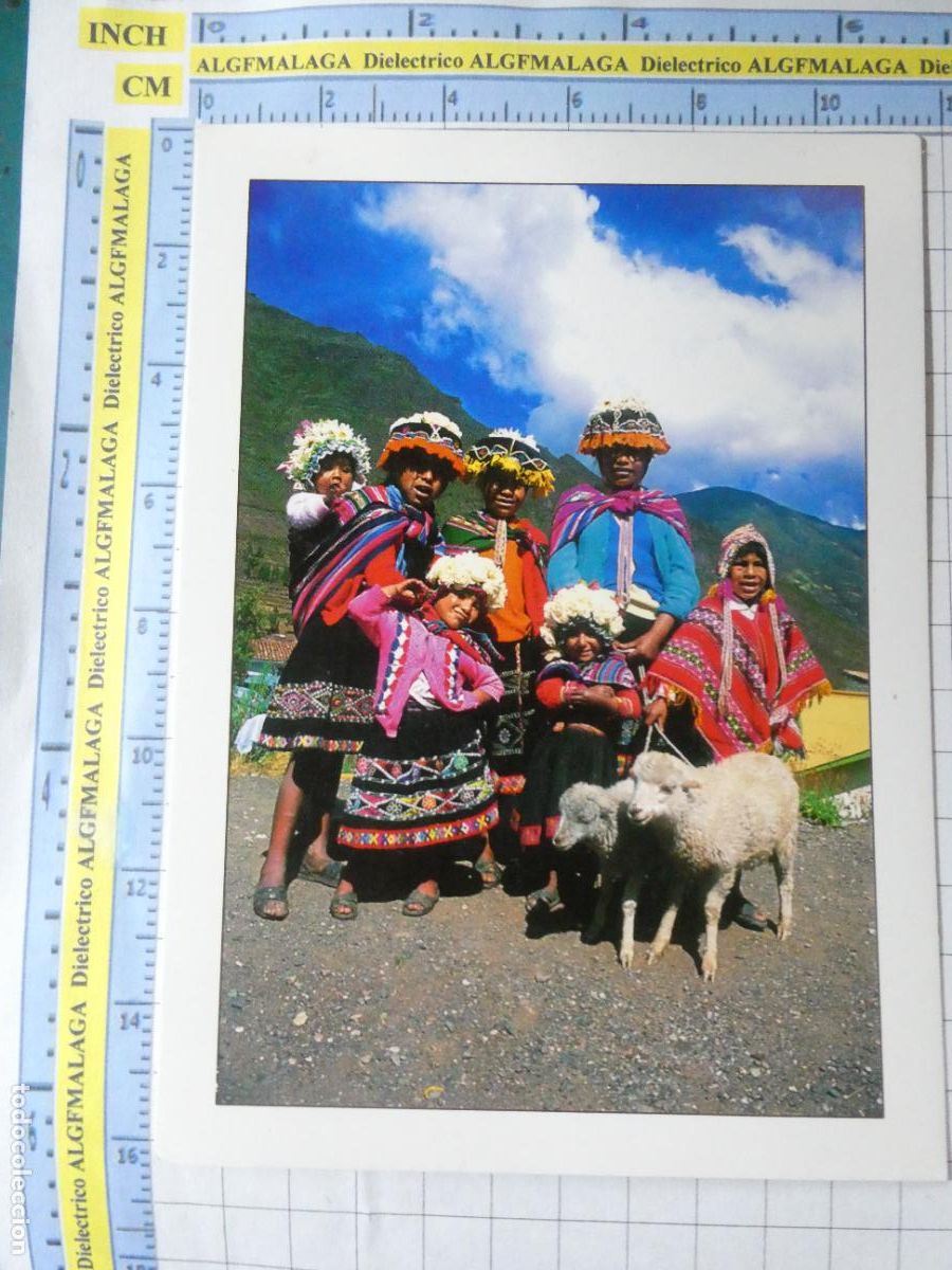 Postales: POSTAL DE PER&Uacute; NI&Ntilde;AS DE PISAC CUSCO TIPISMO FOLKLORE . 2352 - Foto 1
