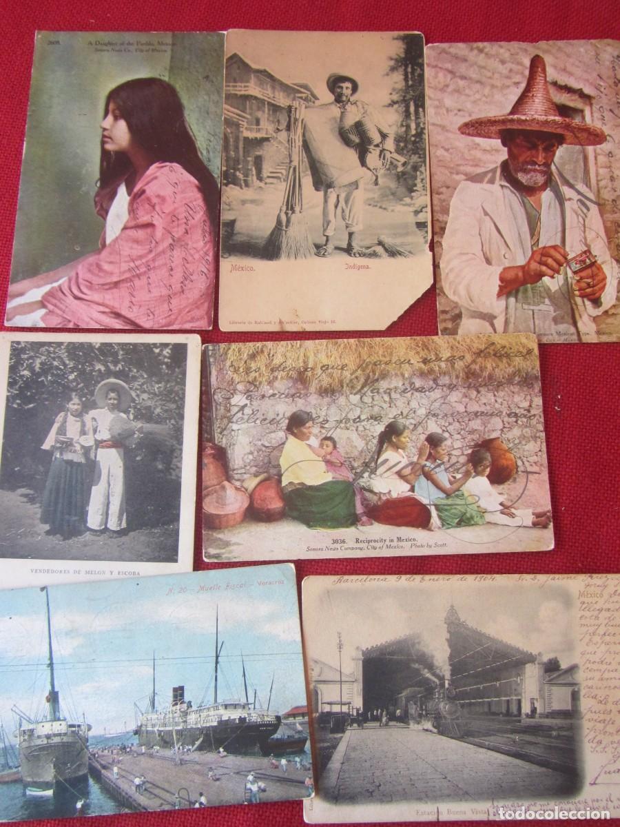 Postales: LOTE 7 POSTALES MEXICO. 1900-1916 - Foto 2