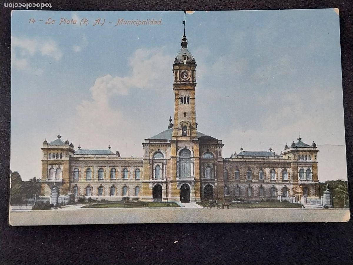 Cartoline: LA PLATA MUNICIPALIDAD ARGENTINA 1920 APROX CIRCULADA
