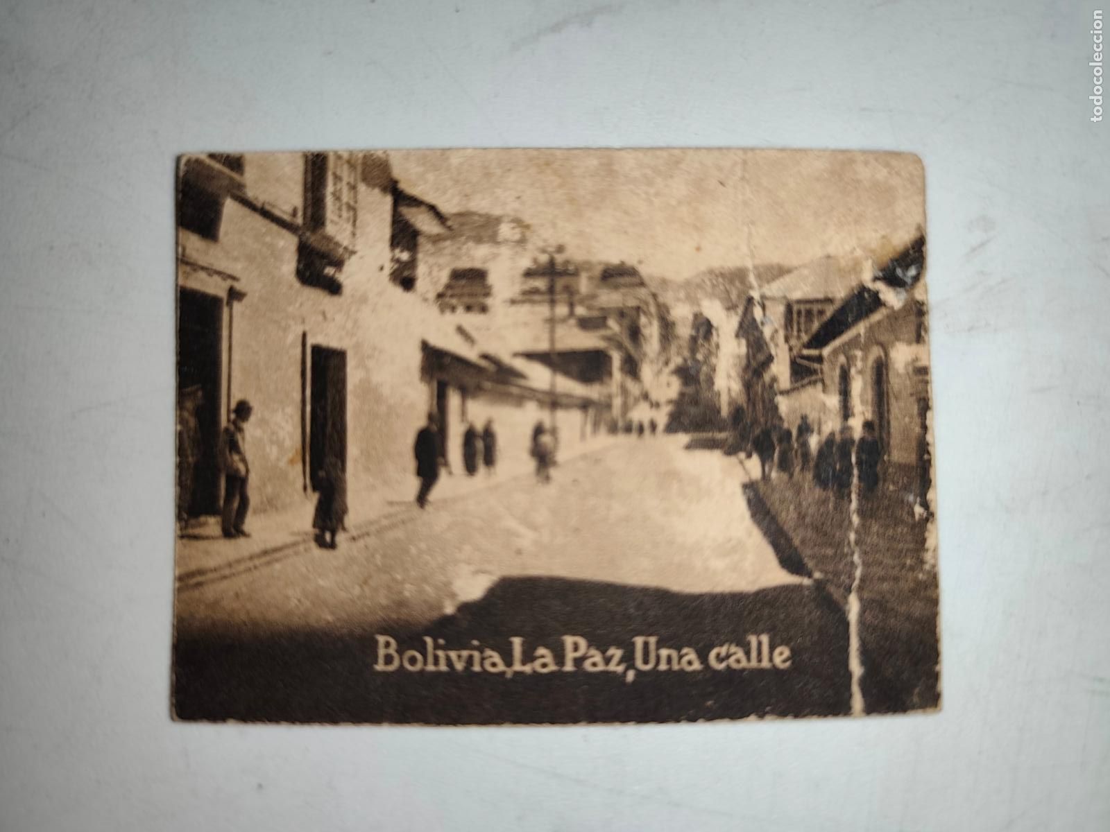 Postcards: POSTAL ORIGINAL DECADA DE LOS A&Ntilde;OS 30. BOLIVIA, LA PAZ, UNA CALLE. LEER