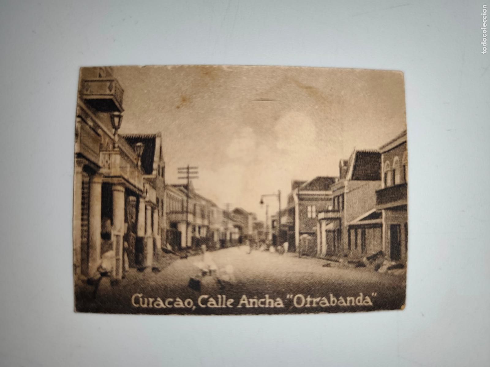 Postcards: POSTAL ORIGINAL DECADA DE LOS A&Ntilde;OS 30. CURACAO, CALLE ANCHA OTRABANDA. LEER